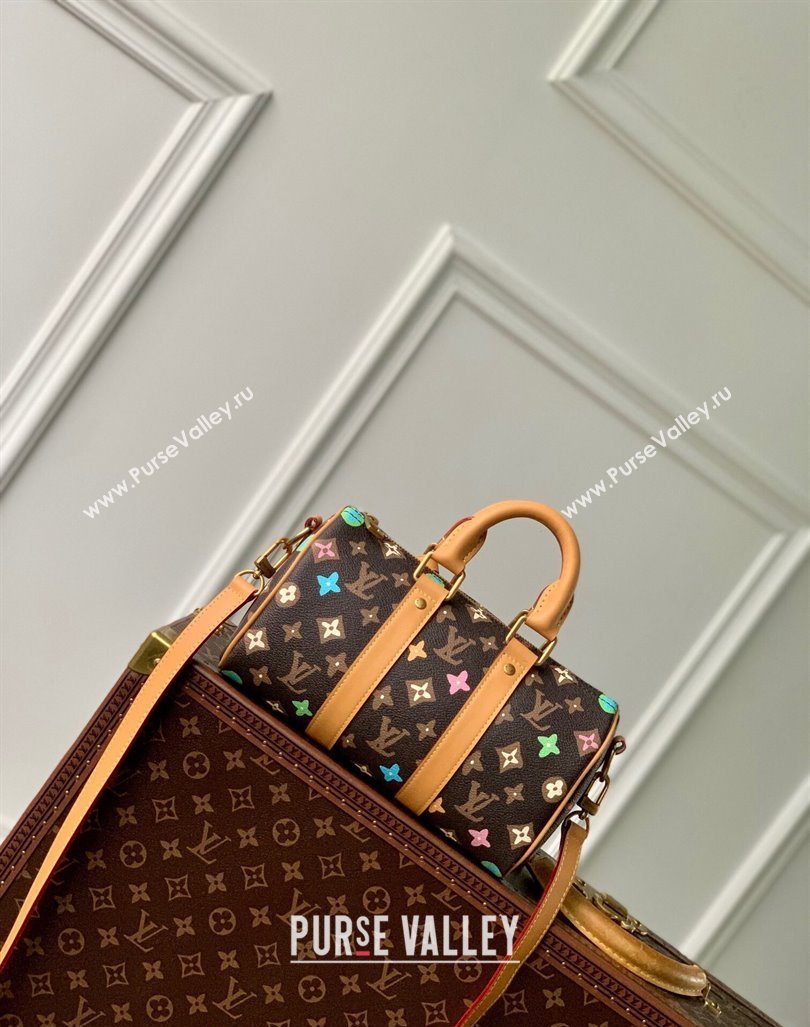Louis Vuitton Keepall Bandouliere 25 Bag in Monogram Craggy Canvas M24849 Chocolate Brown 2024 (KI-240412051)
