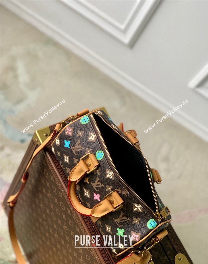 Louis Vuitton Keepall Bandouliere 25 Bag in Monogram Craggy Canvas M24849 Chocolate Brown 2024 (KI-240412051)