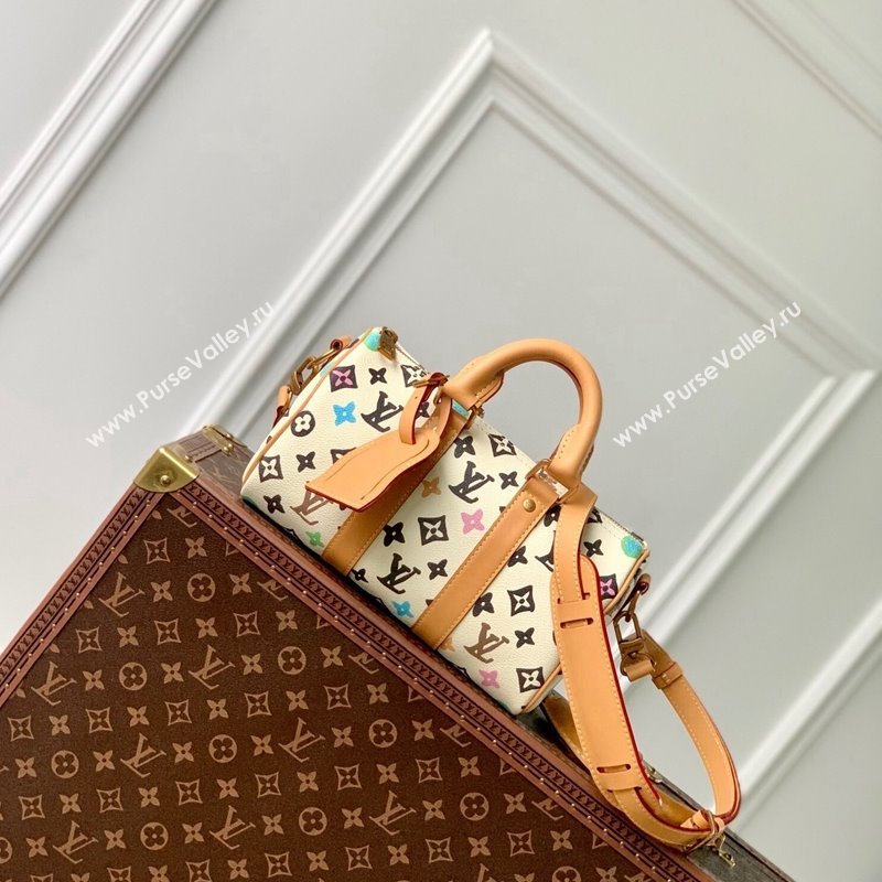Louis Vuitton Keepall Bandouliere 25 Bag in Monogram Craggy Canvas M24849 Vanilla White 2024 (KI-240412052)