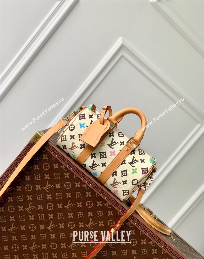Louis Vuitton Keepall Bandouliere 25 Bag in Monogram Craggy Canvas M24849 Vanilla White 2024 (KI-240412052)