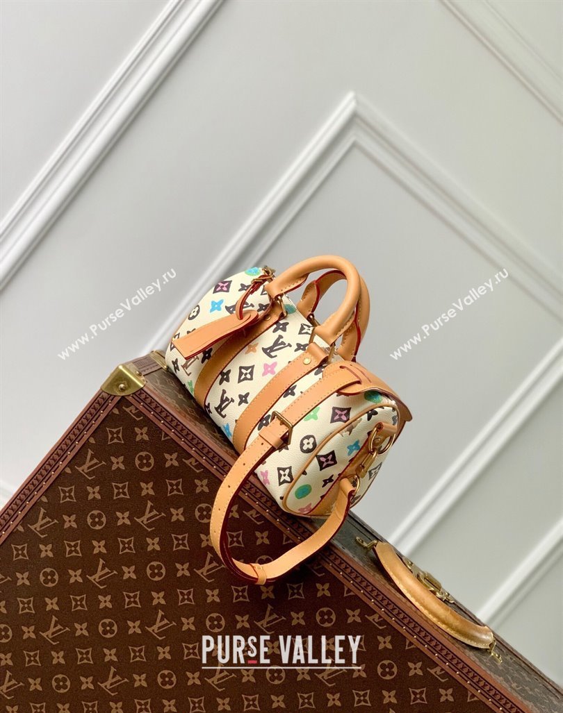 Louis Vuitton Keepall Bandouliere 25 Bag in Monogram Craggy Canvas M24849 Vanilla White 2024 (KI-240412052)