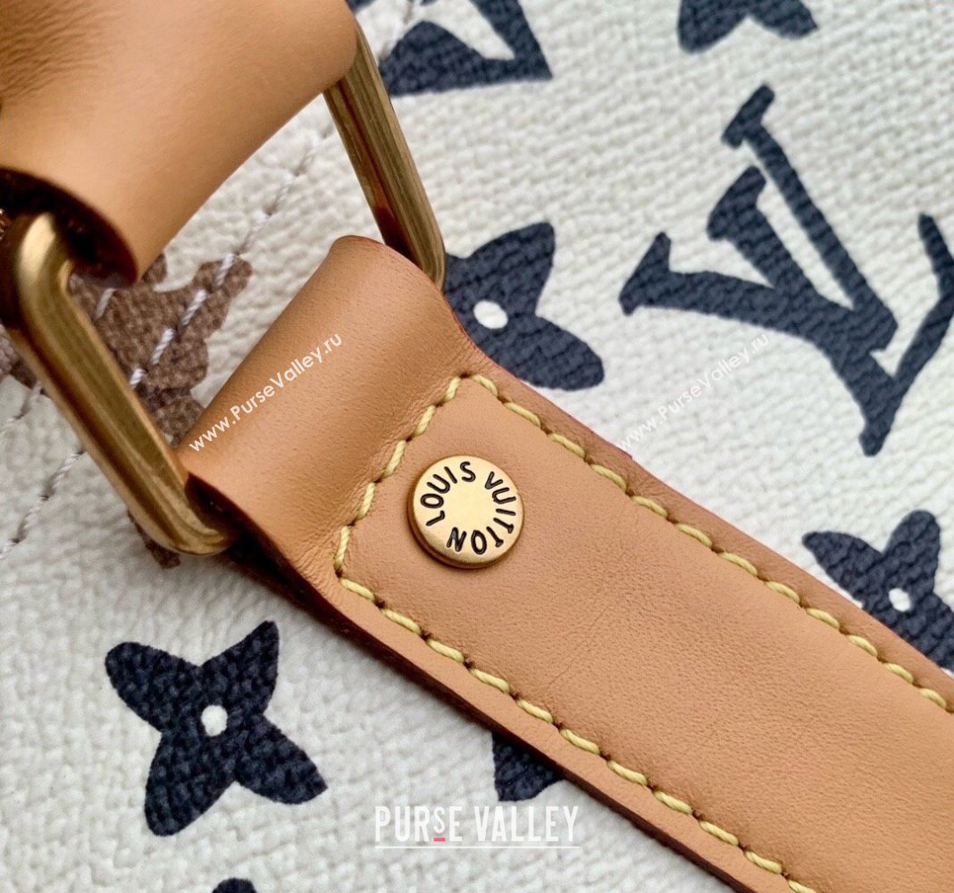 Louis Vuitton Keepall Bandouliere 25 Bag in Monogram Craggy Canvas M24849 Vanilla White 2024 (KI-240412052)