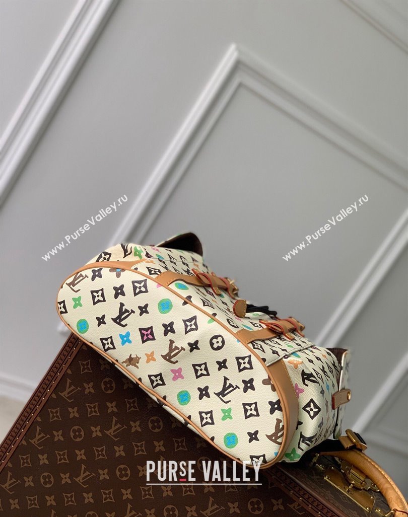 Louis Vuitton Mens Christopher MM Backpack bag in Monogram Craggy Canvas M25240 Vanilla White 2024 (KI-240412053)