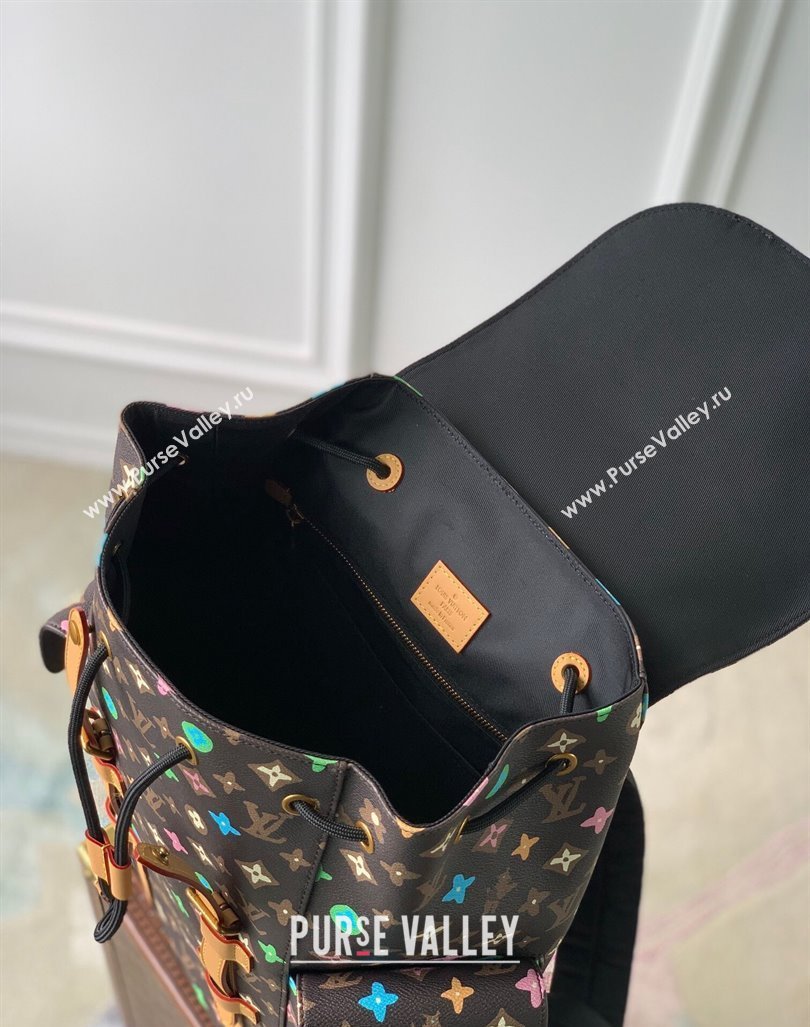 Louis Vuitton Mens Christopher MM Backpack bag in Monogram Craggy Canvas M25240 Chocolate Brown 2024 (KI-240412054)