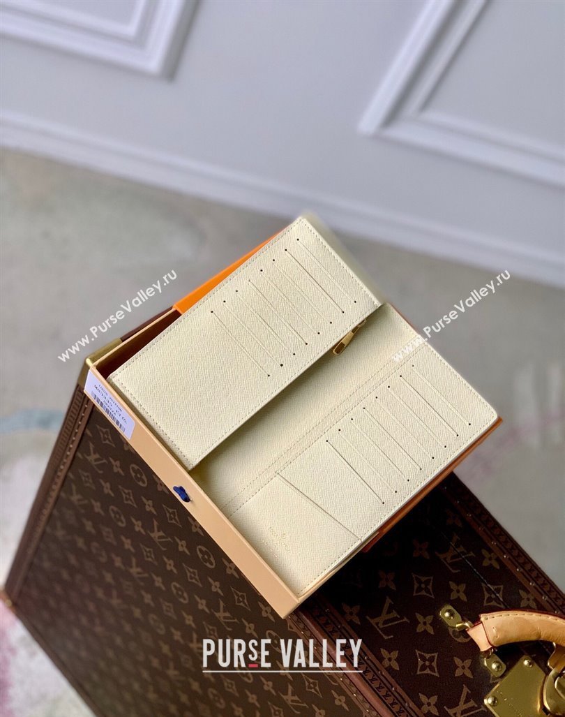 Louis Vuitton Brazza Wallet in Monogram Craggy Canvas M83335 Vanilla White 2024 (KI-240412055)