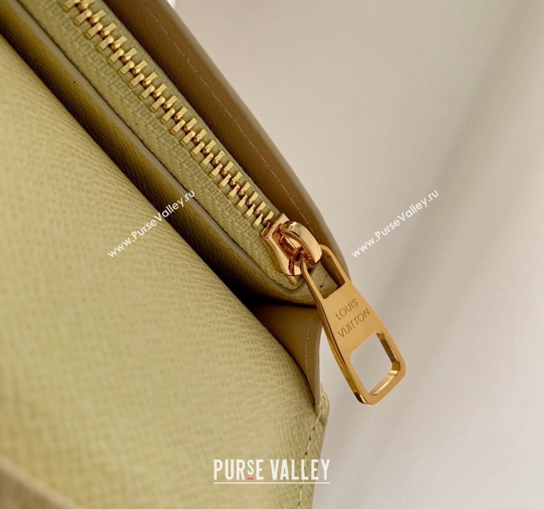 Louis Vuitton Brazza Wallet in Monogram Craggy Canvas M83335 Vanilla White 2024 (KI-240412055)