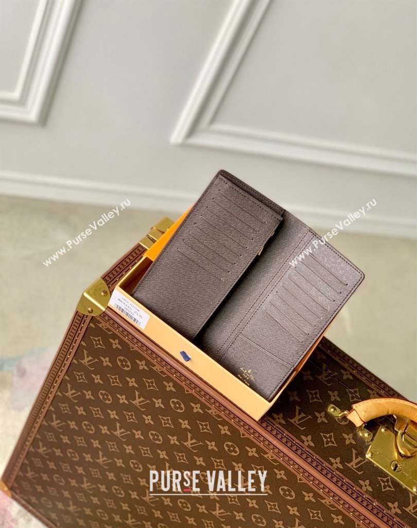 Louis Vuitton Brazza Wallet in Monogram Craggy Canvas M83335 Chocolate Brown 2024 (KI-240412056)