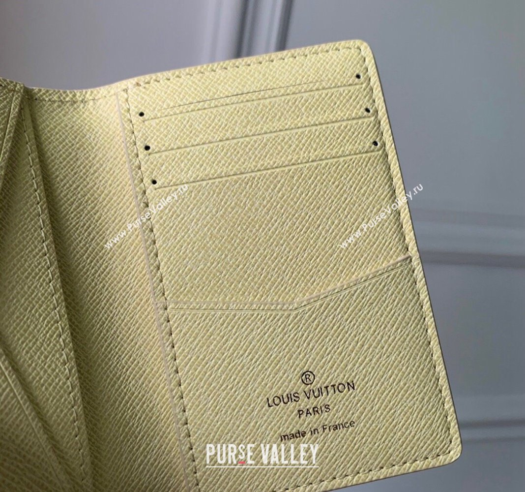 Louis Vuitton Pocket Organizer Wallet in Monogram Craggy Canvas M83336 Vanilla White 2024 (KI-240412059)