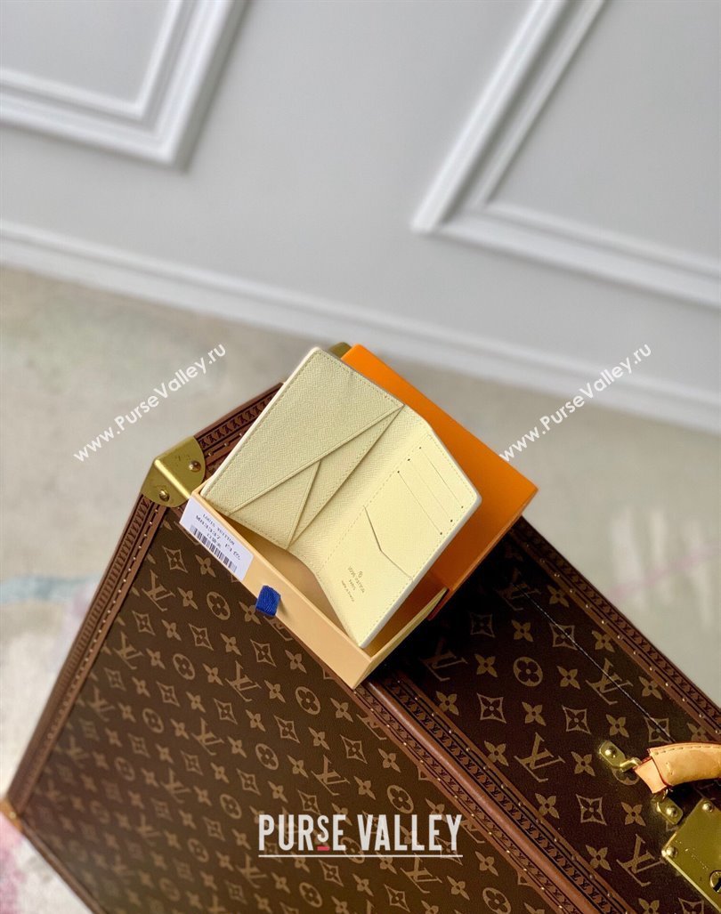 Louis Vuitton Pocket Organizer Wallet in Monogram Craggy Canvas M83336 Vanilla White 2024 (KI-240412059)
