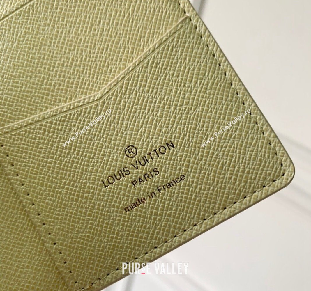 Louis Vuitton Pocket Organizer Wallet in Monogram Craggy Canvas M83336 Vanilla White 2024 (KI-240412059)