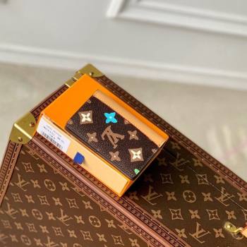 Louis Vuitton Pocket Organizer Wallet in Monogram Craggy Canvas M83336 Chocolate Brown 2024 (KI-240412060)