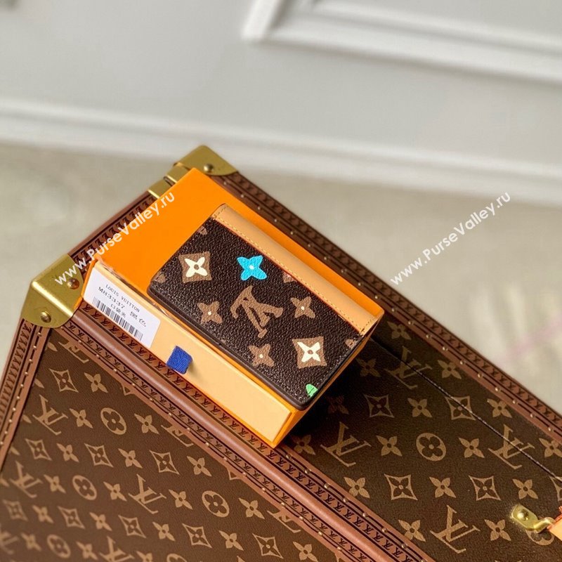 Louis Vuitton Pocket Organizer Wallet in Monogram Craggy Canvas M83336 Chocolate Brown 2024 (KI-240412060)
