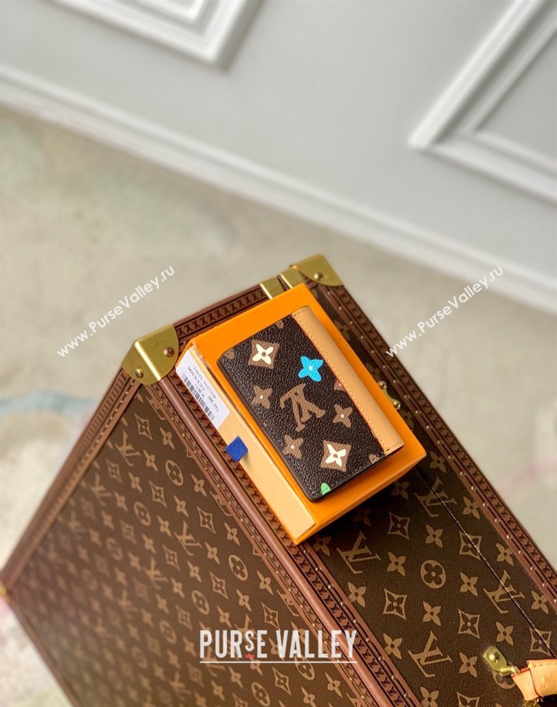 Louis Vuitton Pocket Organizer Wallet in Monogram Craggy Canvas M83336 Chocolate Brown 2024 (KI-240412060)