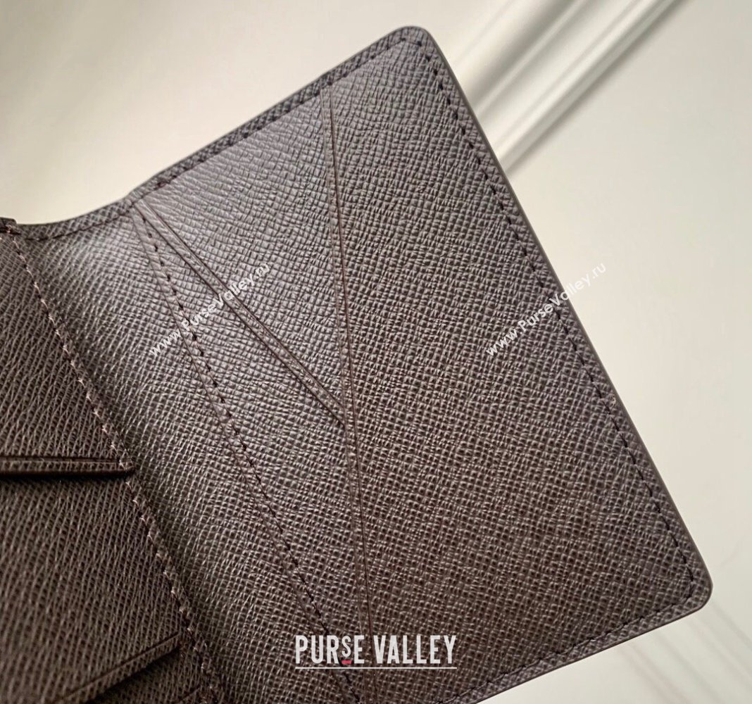 Louis Vuitton Pocket Organizer Wallet in Monogram Craggy Canvas M83336 Chocolate Brown 2024 (KI-240412060)