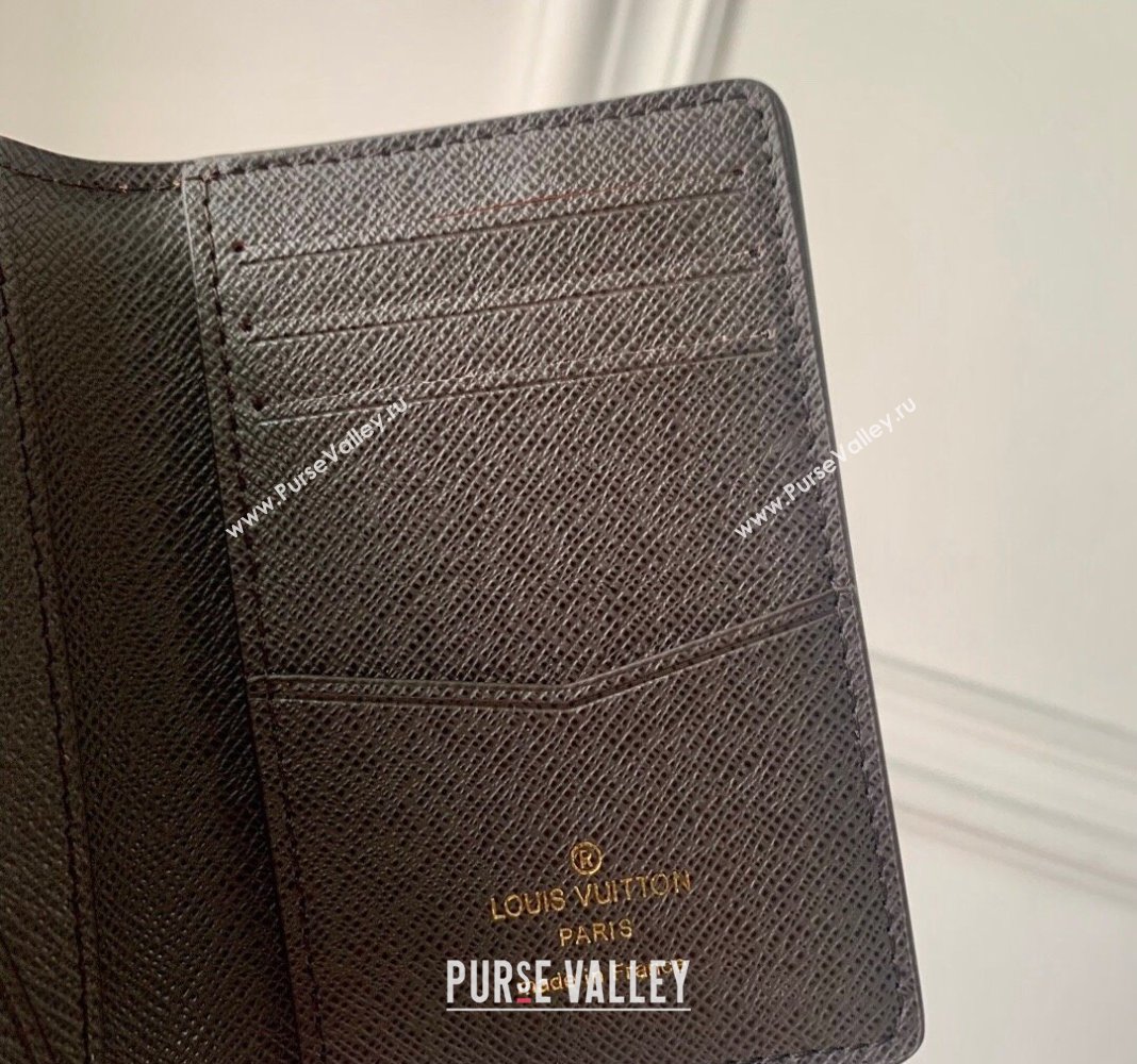 Louis Vuitton Pocket Organizer Wallet in Monogram Craggy Canvas M83336 Chocolate Brown 2024 (KI-240412060)