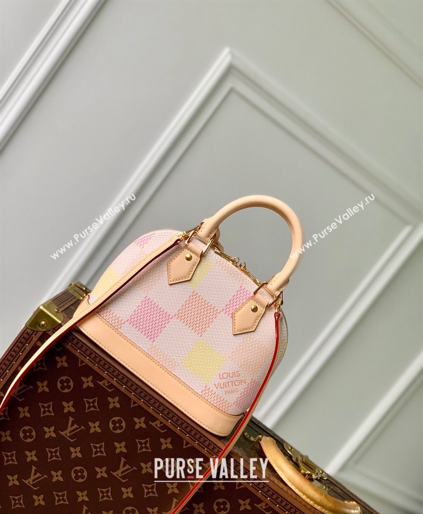 Louis Vuitton Alma BB Bag in Damier Giant Canvas N40516 Peach Pink 2024 (KI-240412089)