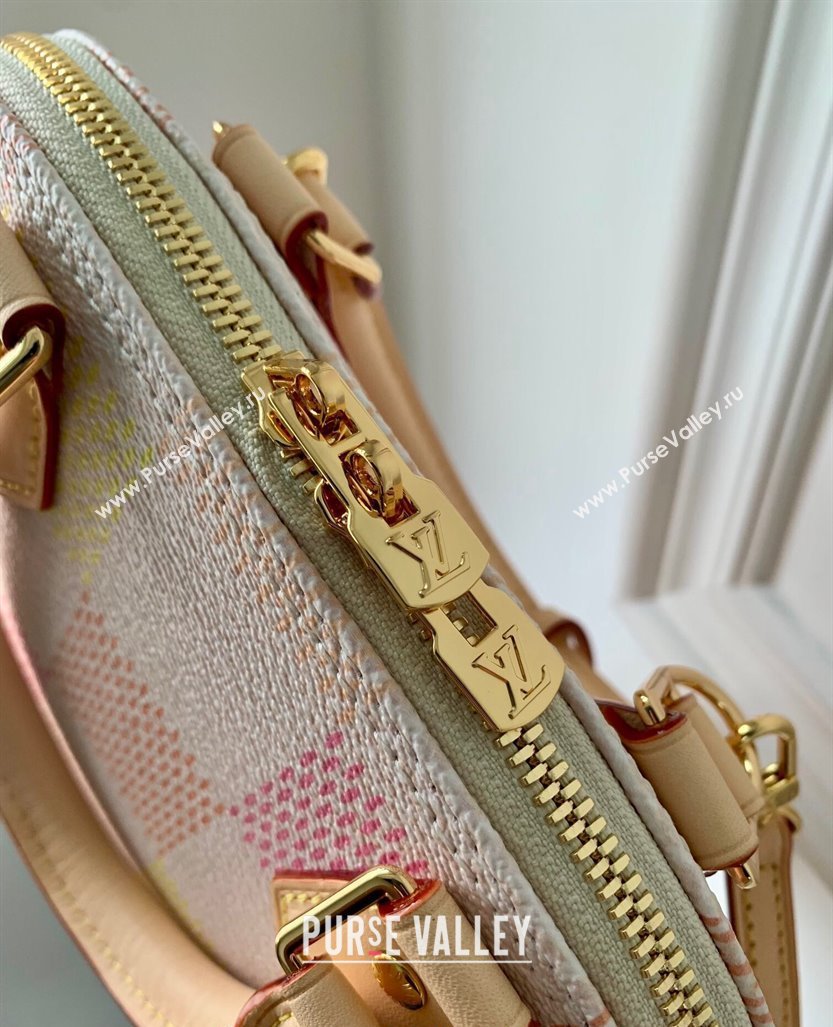 Louis Vuitton Alma BB Bag in Damier Giant Canvas N40516 Peach Pink 2024 (KI-240412089)