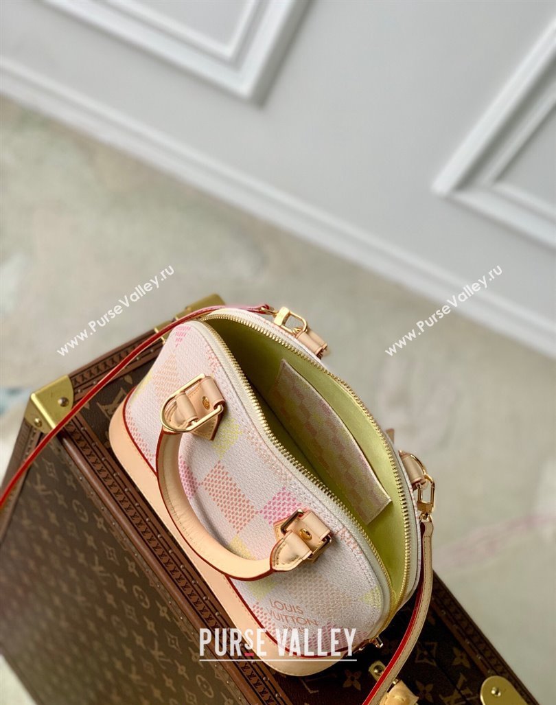 Louis Vuitton Alma BB Bag in Damier Giant Canvas N40516 Peach Pink 2024 (KI-240412089)