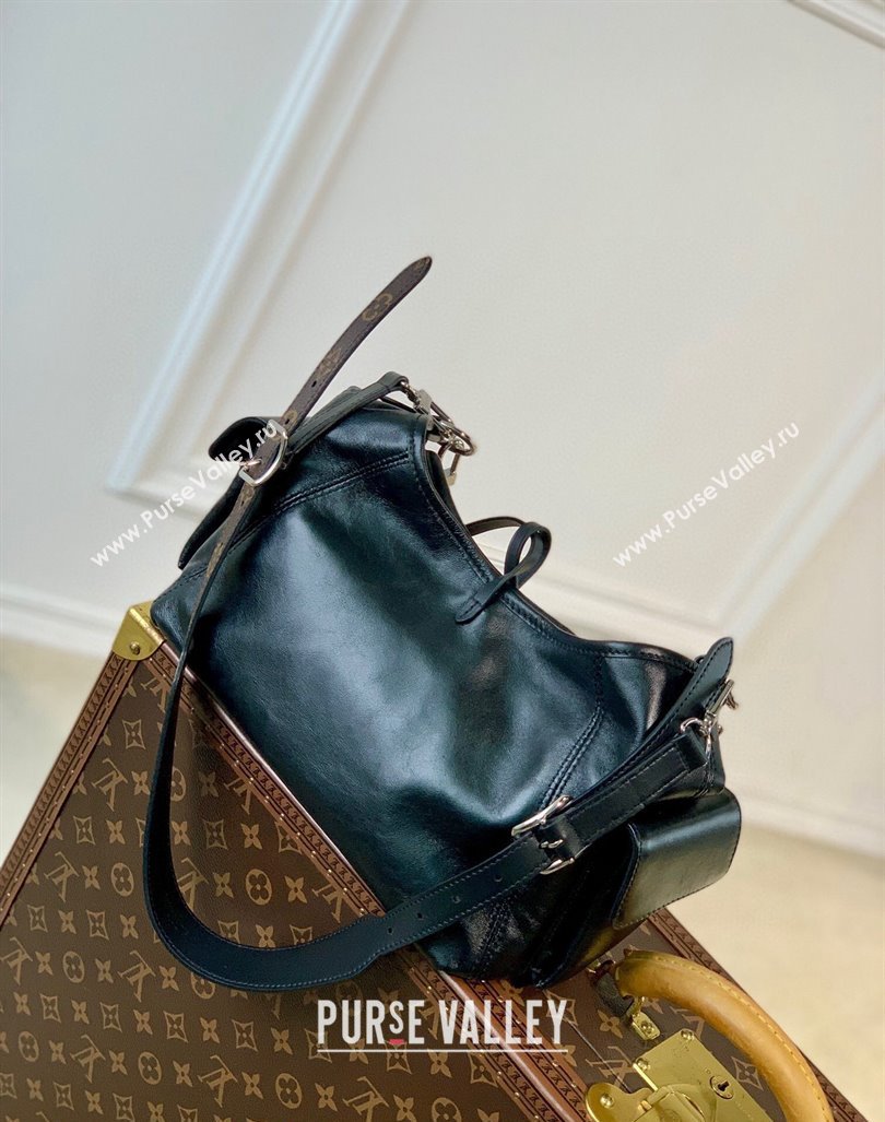 Louis Vuitton CarryAll Cargo PM Hobo Bag in Lambskin M24861 Black 2024 (KI-240412069)