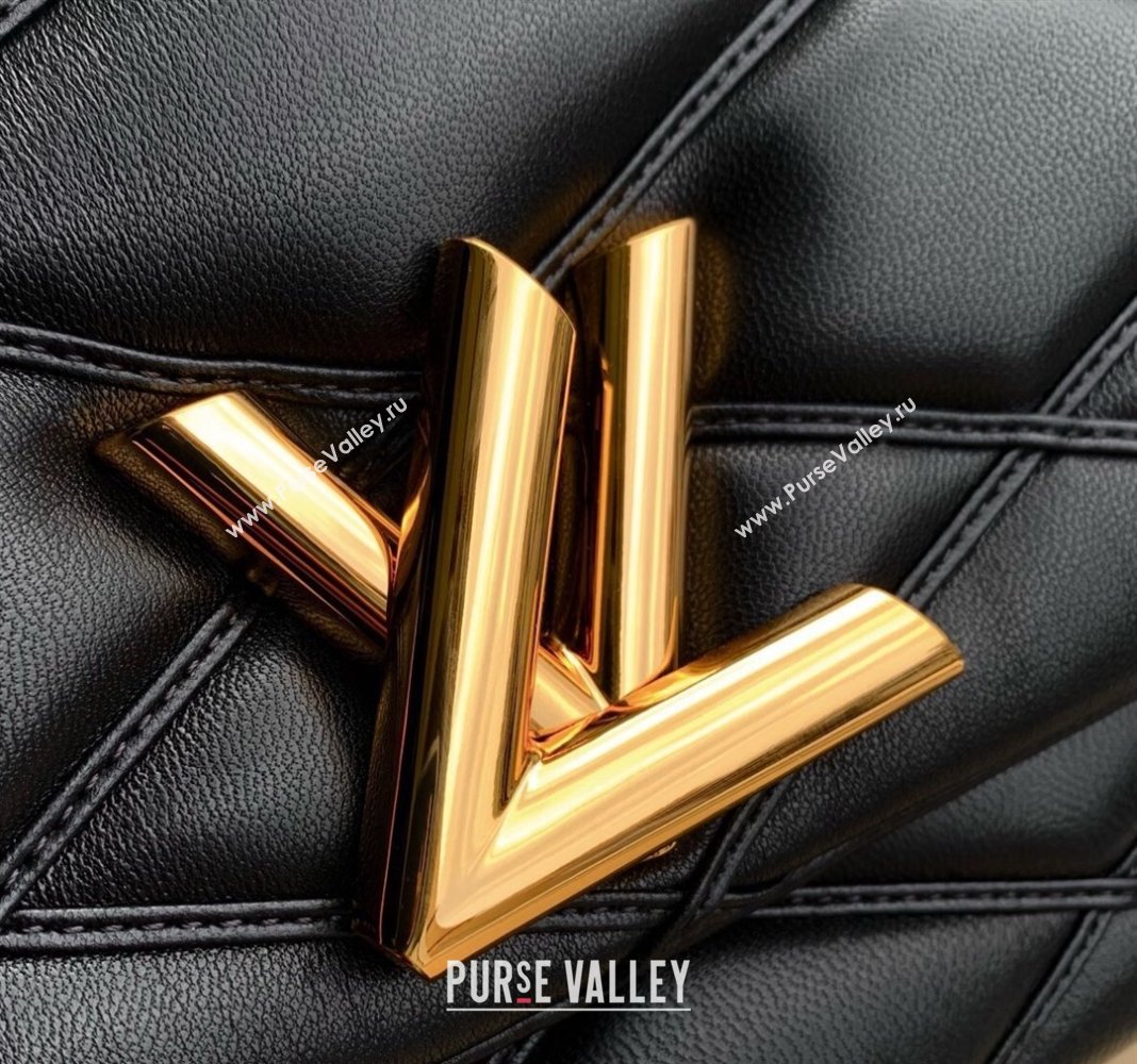 Louis Vuitton GO-14 GM Shoulder Bag in Quilted Lambskin M23689 Black 2024 (KI-240412083)