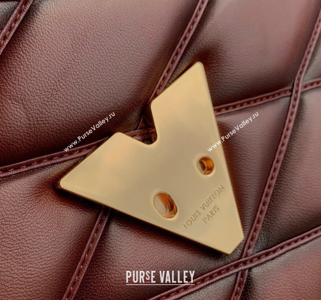 Louis Vuitton GO-14 GM Shoulder Bag in Quilted Lambskin M23689 Brown 2024 (KI-240412084)