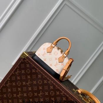 Louis Vuitton Nano Alma Bag in Monogram Dune Canvas M46895 Cream White 2024 (KI-240412085)