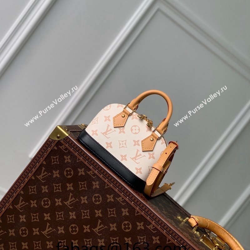 Louis Vuitton Nano Alma Bag in Monogram Dune Canvas M46895 Cream White 2024 (KI-240412085)