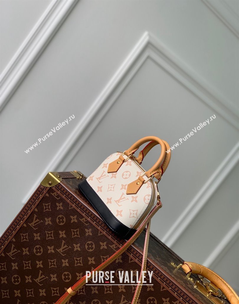 Louis Vuitton Nano Alma Bag in Monogram Dune Canvas M46895 Cream White 2024 (KI-240412085)