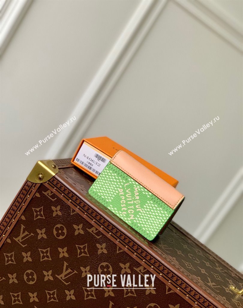 Louis Vuitton Pocket Organizer Wallet in Damier Golf Canvas N40632 Green 2024 (KI-240412086)