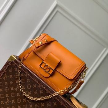 Louis Vuitton Dauphine Soft MM Shoulder bag in Calfskin M25048 Orange 2024 (KI-240413008)