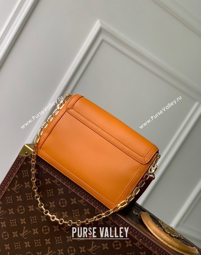 Louis Vuitton Dauphine Soft MM Shoulder bag in Calfskin M25048 Orange 2024 (KI-240413008)