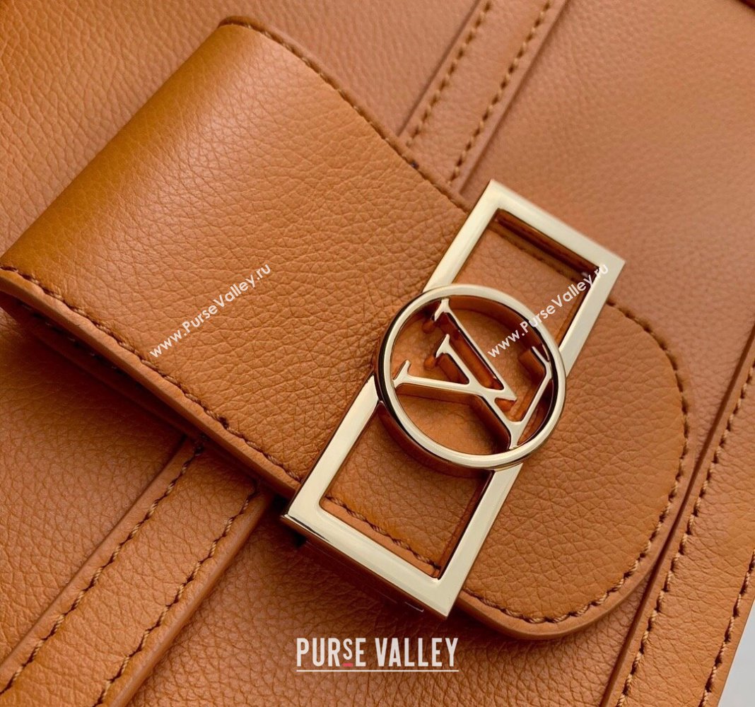 Louis Vuitton Dauphine Soft MM Shoulder bag in Calfskin M25048 Orange 2024 (KI-240413008)