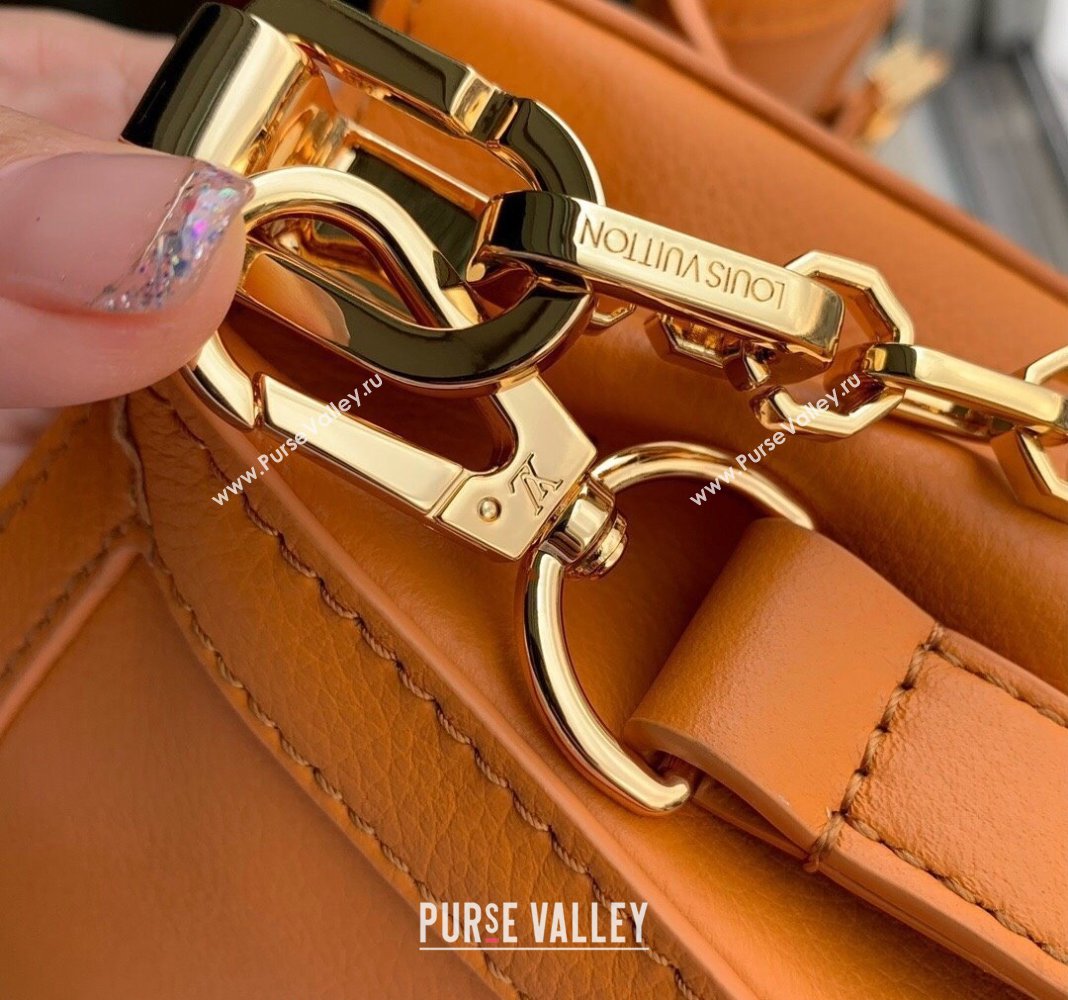 Louis Vuitton Dauphine Soft MM Shoulder bag in Calfskin M25048 Orange 2024 (KI-240413008)