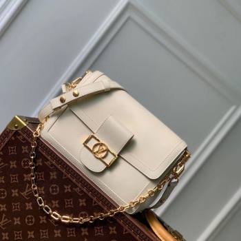 Louis Vuitton Dauphine Soft MM Shoulder bag in Calfskin M25050 White 2024 (KI-240413010)