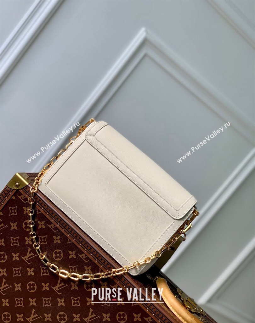 Louis Vuitton Dauphine Soft MM Shoulder bag in Calfskin M25050 White 2024 (KI-240413010)