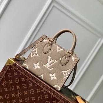 Louis Vuitton OnTheGo BB Tote Bag Monogram Empreinte Leather M46993 Grey 2024 (KI-240413012)