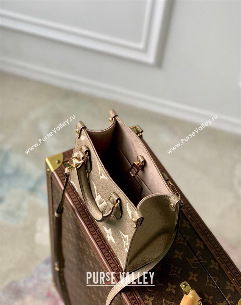 Louis Vuitton OnTheGo BB Tote Bag Monogram Empreinte Leather M46993 Grey 2024 (KI-240413012)