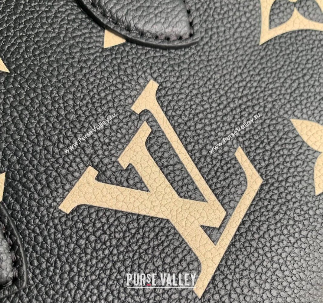 Louis Vuitton OnTheGo BB Tote Bag Monogram Empreinte Leather M46993 Black/Beige 2024 (KI-240413013)
