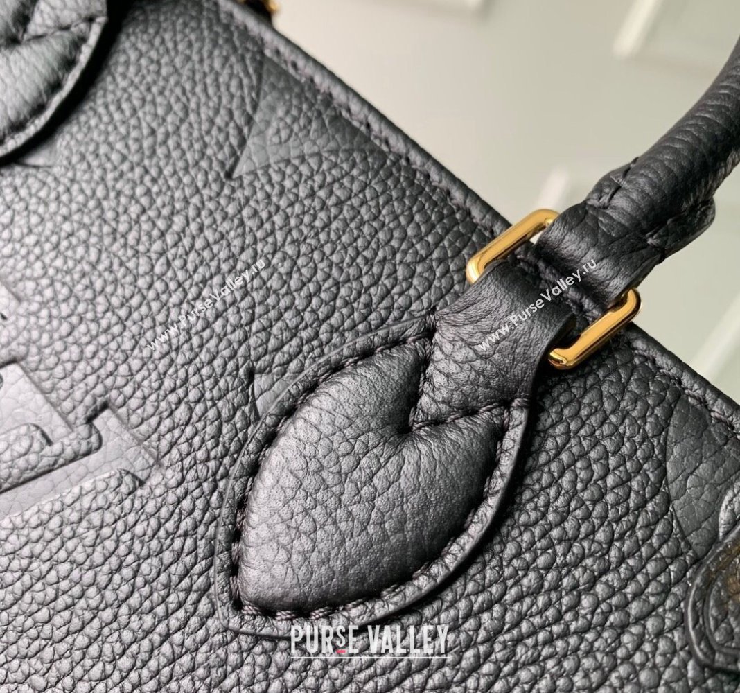 Louis Vuitton OnTheGo BB Tote Bag Monogram Empreinte Leather M46993 Black/Gold 2024 (KI-240413014)