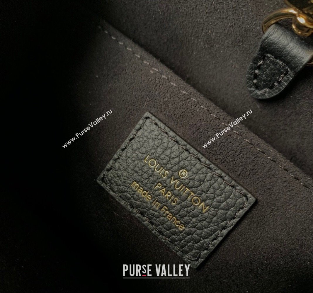 Louis Vuitton OnTheGo BB Tote Bag Monogram Empreinte Leather M46993 Black/Gold 2024 (KI-240413014)