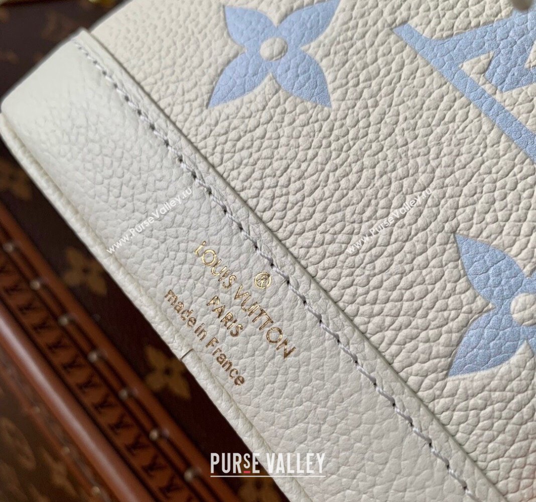 Louis Vuitton Nano Noe Bucket Bag in Bicolor Monogram Leather M82933 White/Blue 2024 (KI-240413015)