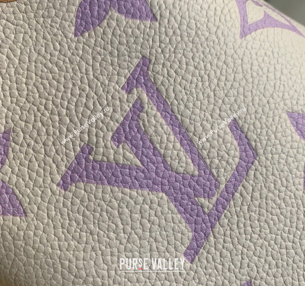 Louis Vuitton Nano Noe Bucket Bag in Bicolor Monogram Leather M82933 White/Purple 2024 (KI-240413016)