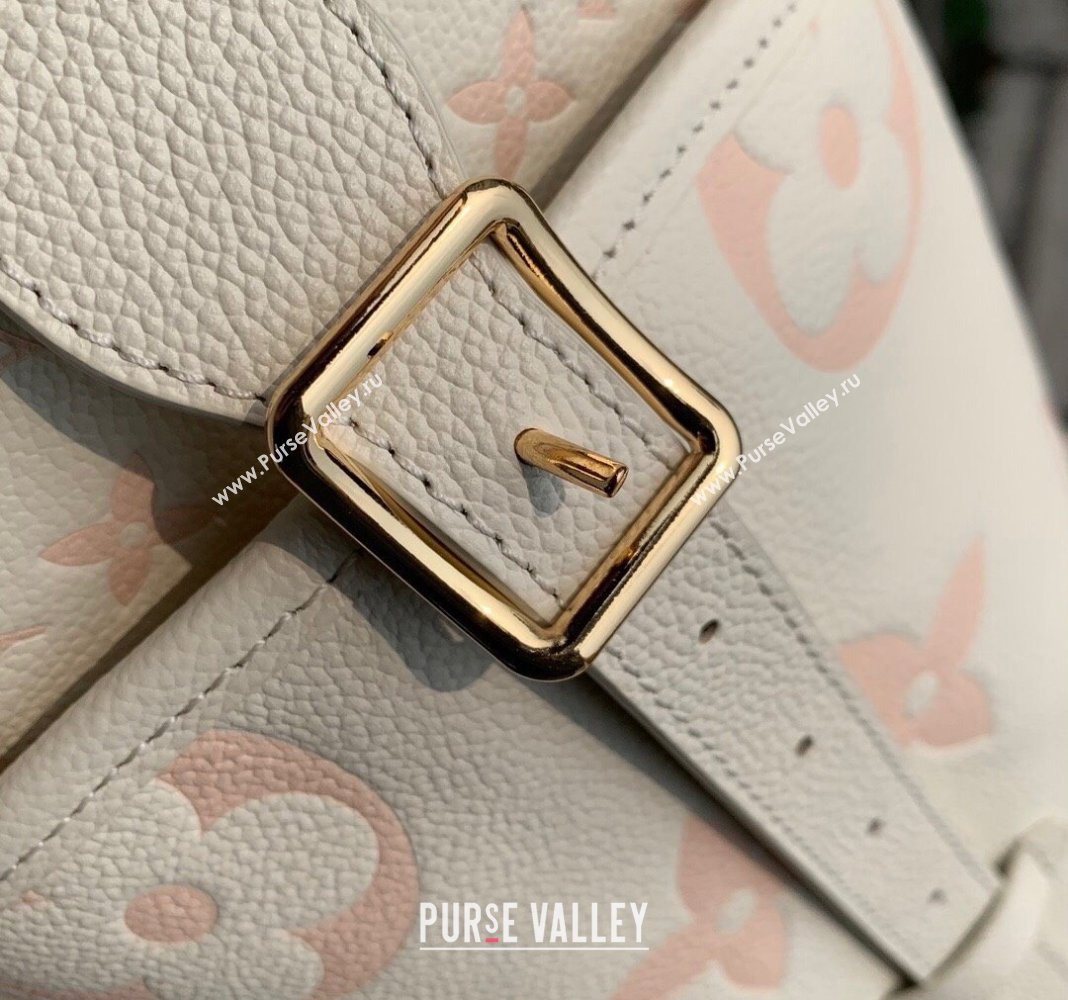 Louis Vuitton CarryAll PM Hobo Bag in Bicolor Monogram Leather M24141 White/Peach Pink 2024 (KI-240413017)