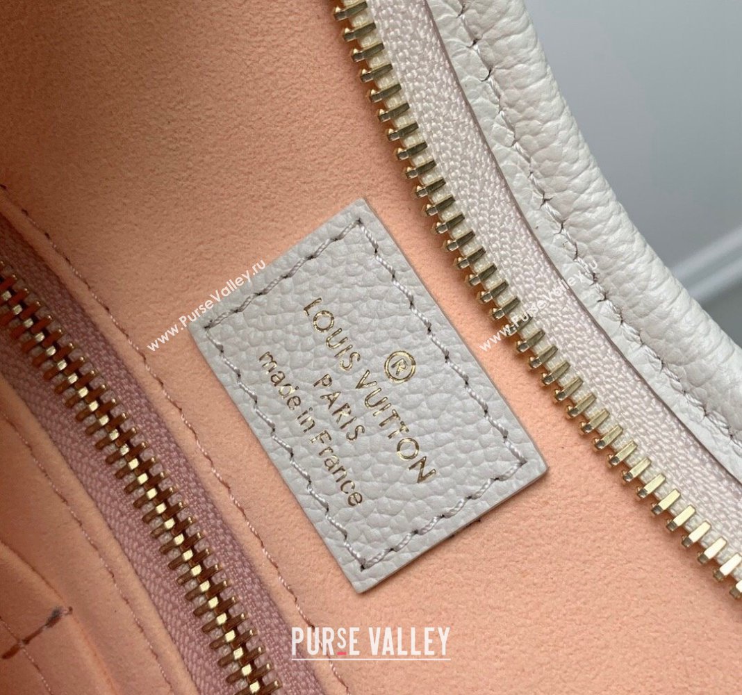 Louis Vuitton CarryAll PM Hobo Bag in Bicolor Monogram Leather M24141 White/Peach Pink 2024 (KI-240413017)