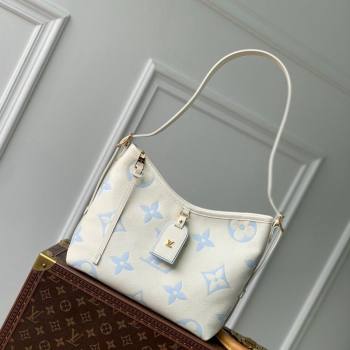 Louis Vuitton CarryAll PM Hobo Bag in Bicolor Monogram Leather M24141 White/Blue 2024 (KI-240413018)