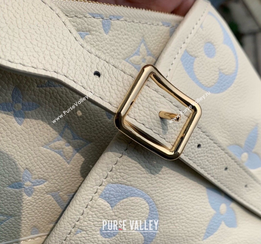 Louis Vuitton CarryAll PM Hobo Bag in Bicolor Monogram Leather M24141 White/Blue 2024 (KI-240413018)