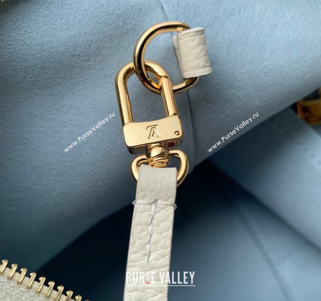 Louis Vuitton CarryAll PM Hobo Bag in Bicolor Monogram Leather M24141 White/Blue 2024 (KI-240413018)