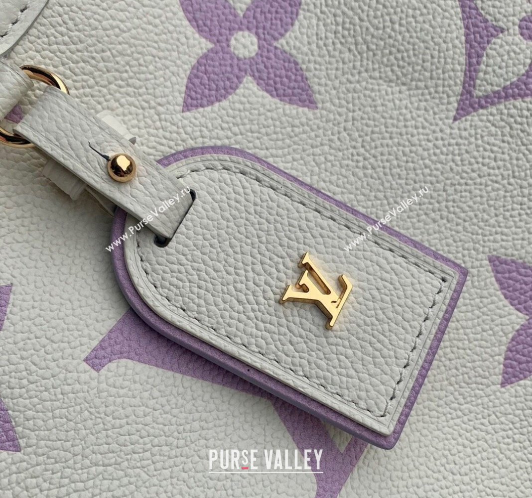 Louis Vuitton CarryAll PM Hobo Bag in Bicolor Monogram Leather M24141 White/Purple 2024 (KI-240413019)