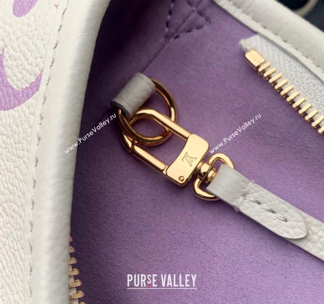 Louis Vuitton CarryAll PM Hobo Bag in Bicolor Monogram Leather M24141 White/Purple 2024 (KI-240413019)
