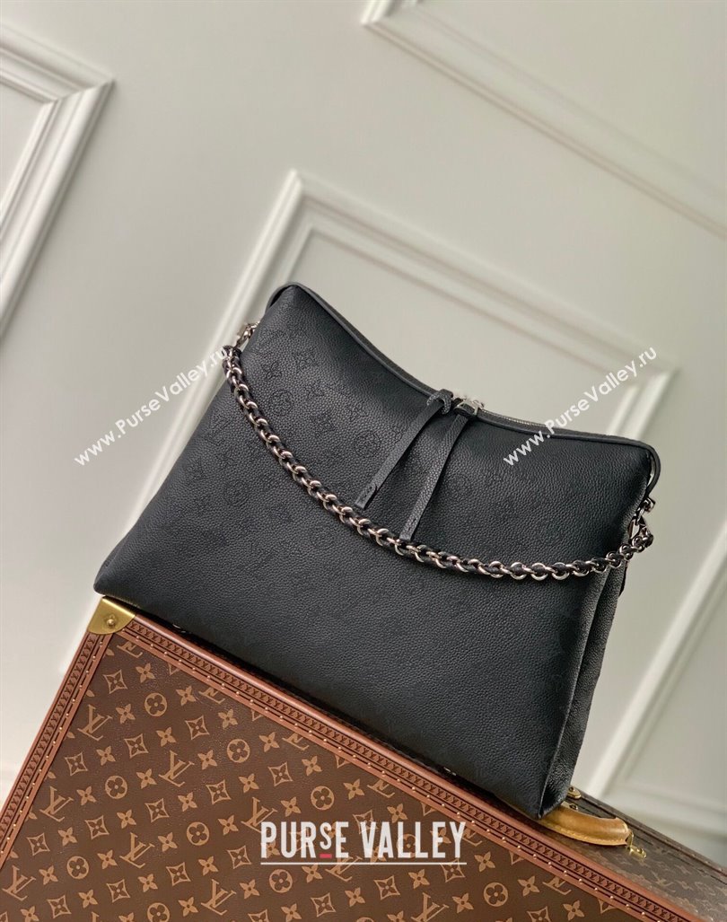 Louis Vuitton Hand It All MM Hobo Bag in Mahina calfskin M24132 Black 2024 (KI-240413020 )